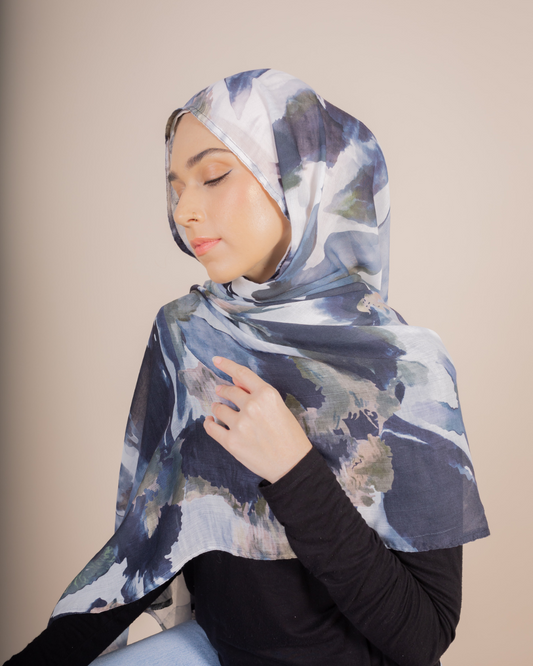 Pebble Beach Printed Viscose Hijab